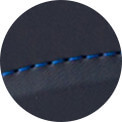ブルーブラック/糸：ブルー/内装：無地（ブラック）/背中面：ベージュ