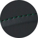 グリーンブラック/糸：グリーン/内装：無地（ブラック）/背中面：ベージュ