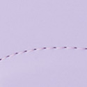 スイートラベンダー/ふち：アイボリー/糸：ピンク/内装：チェック柄（ブラウン）/背中面：ピンク
