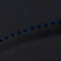 黒/ふち：ライトブルー/糸：ブルー/内装：無地（ブラック）/背中面：ブルー
